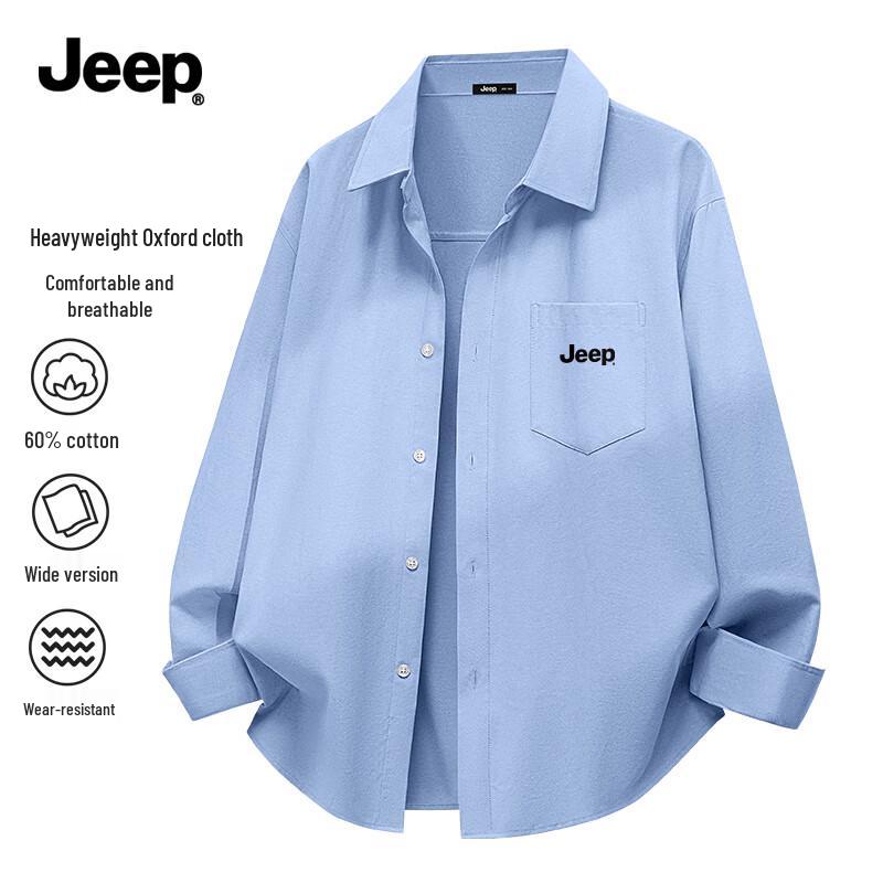 JEEP Men s Oxford Long Sleeve Wrinkle-Free Shirt 3XL