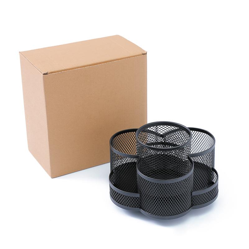 360 Degree Rotating Pencil Holder 7 Compartments Large Capacity Pen Box Desk Stationery Storage Organizer for School Home Office