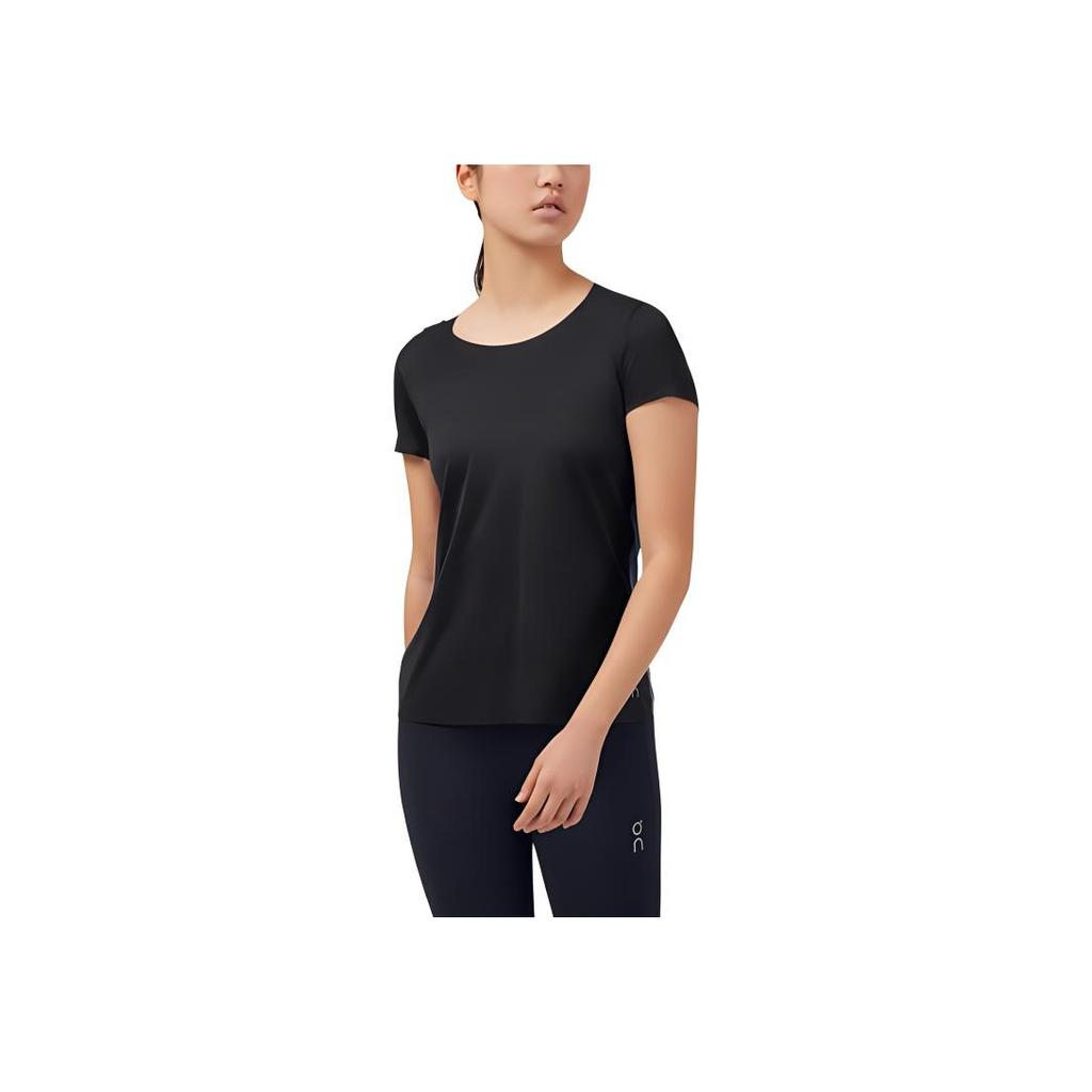 Sur Performance T Doux Sportif Simple Manches Courtes Regular T-shirt Femme Hauts Noir Gris Foncé 202.00237