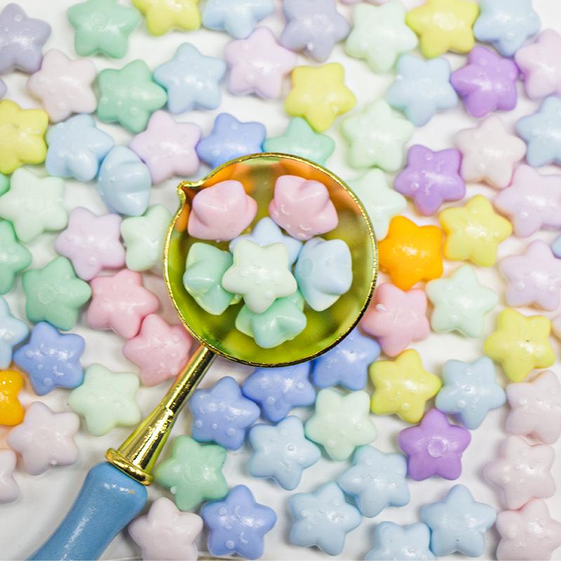 1000g Macaron Series Star Enamel Wax Grains Cute Style Wax Material DIY Greeting Card Party Invitation Decoration Supplies