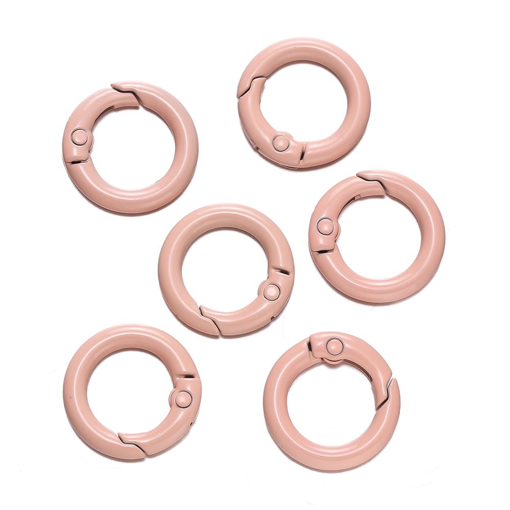 5Pcs Colorful O Ring Spring Clasp Openable Round Carabiner Keychain Clips Hook Dog Chain DIY Jewelry Buckle Connector