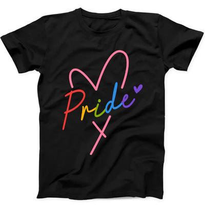 Miesiąc Dumy LGBTQ Serce Miłość Gej Lesbijka Retro Zabawny Prezent Czarny T-shirt 221