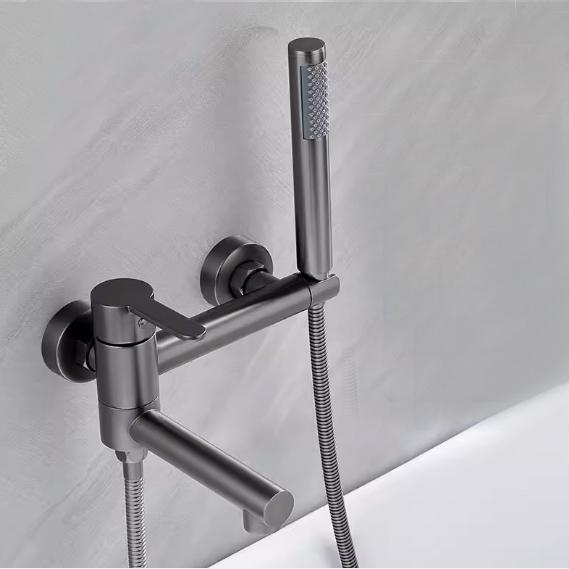 

Смеситель для ванны, латунный настенный смеситель для душа, кран с одной ручкой, водопадный смеситель, полный комплект для душа для туалета Brass