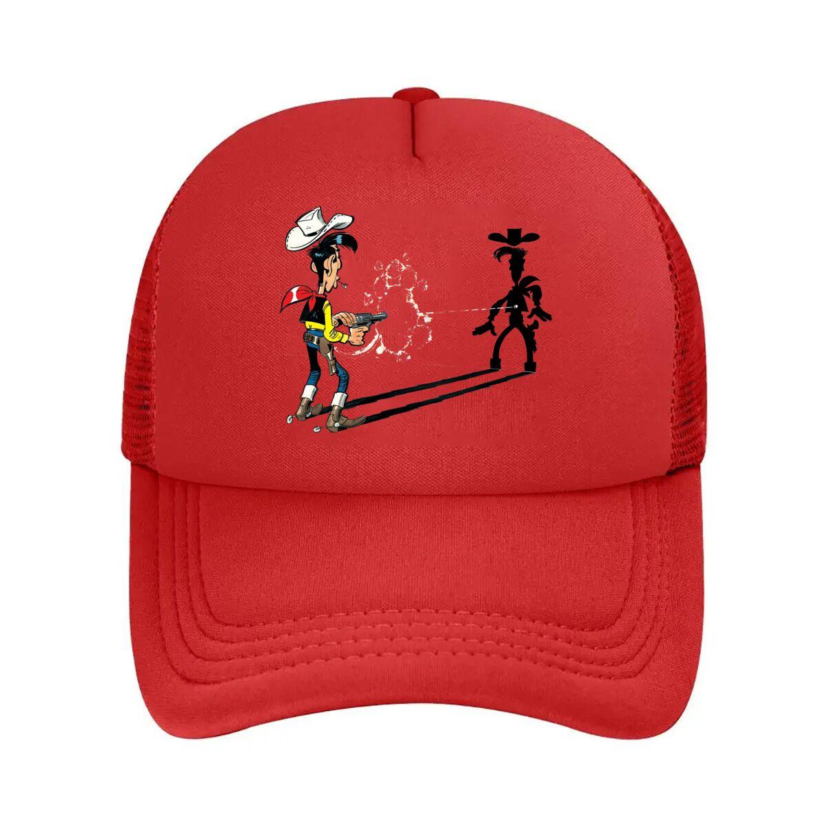 Cowboy Duel Western - Inspired, Classic Cartoon Art Design Mesh Baseball Cap One Size