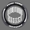 TOYO TIRES PROXES Universale 3D Auto Impermeabile Adesivo per Pneumatici Ruota Auto Gomma Lettere Unite Decalcomanie Accessori