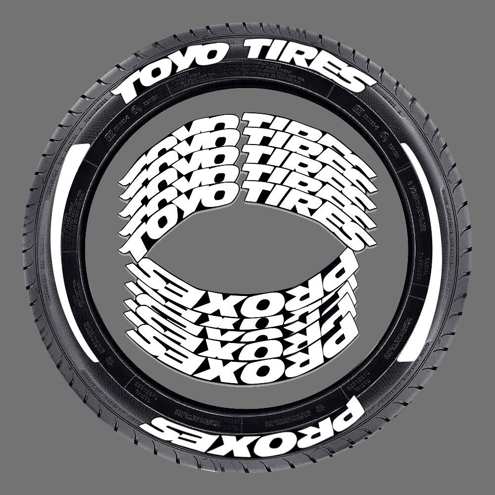 TOYO TIRES PROXES Universale 3D Auto Impermeabile Adesivo per Pneumatici Ruota Auto Gomma Lettere Unite Decalcomanie Accessori