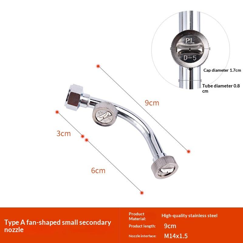 1Pcs Large Flow 2/3 Hole High Pressure Sprayer Nozzle Stainless Steel Sprayer Wand Nozzle Water-Saving Electric Atomizer Nozzle