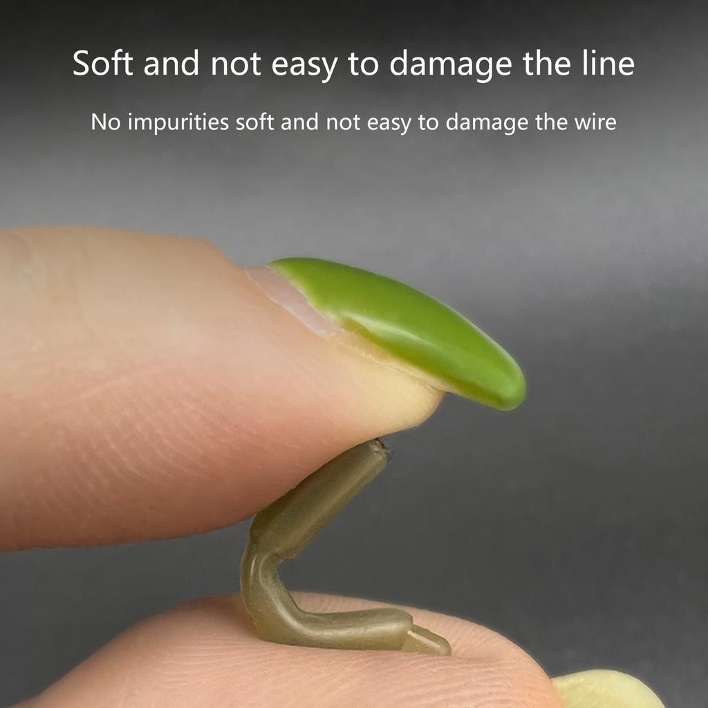 50 Stück/Packung Angelhaken Vorfachschläuche Weiche Karpfenangelhaken-Hülse Langlebiger Angelschlauch Karpfenangelzubehör-Set