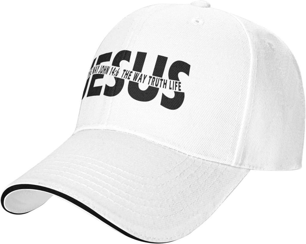 Jesus The Way John 146 Bible Verse Baseball Cap Polyester Adjustable Outdoor Unisex Hat