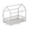 Children's Bed 90x200 Solid Wood House Shape Double Bed, Sturdy, Suitable for Single Bed, Babies Children Adolescents, Without Mattress