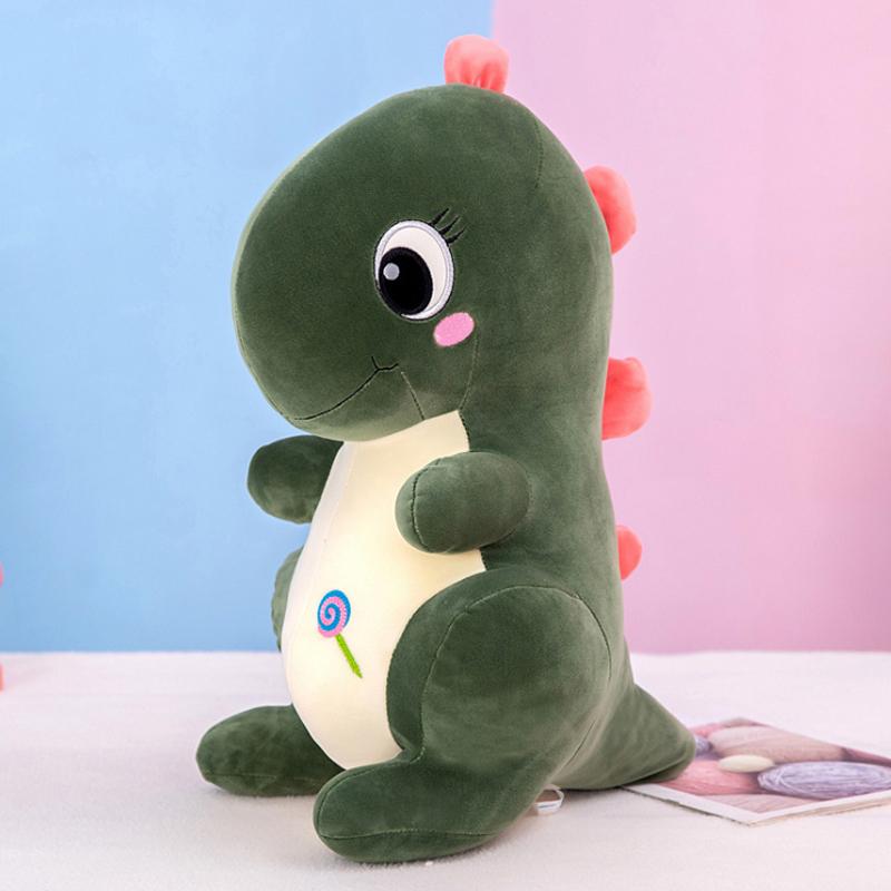 Cute Cartoon Candy Dinosaur Plush Toys Stuffed Adorable Jurassic Dino Dolls Birthday Gifts for Girls Room Decoration