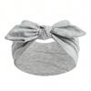 Women Bowknot Rabbit Ear Headband, Boho Style Extra Wide Cute Rabbit Ear Knotted Headband, Paisley Pattern Elastic Solid Bow Hair Accessories