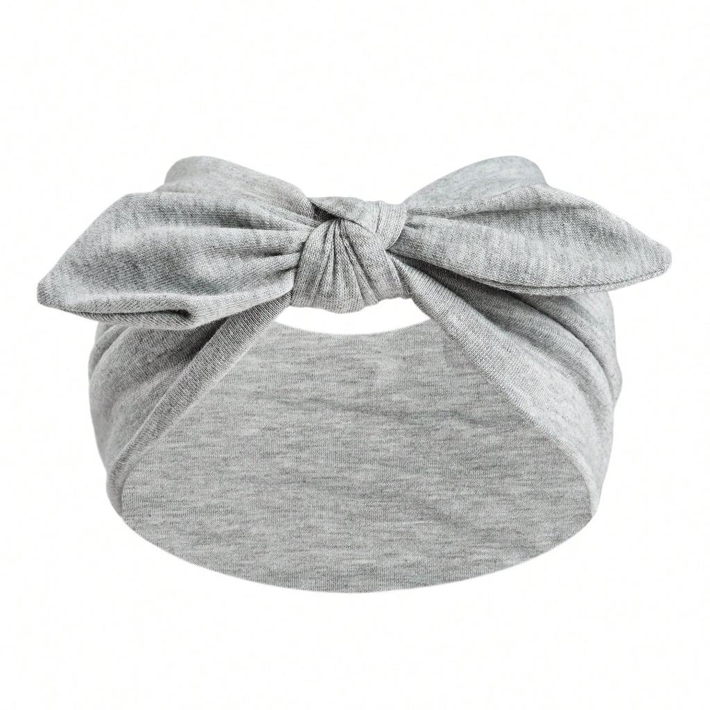 Women Bowknot Rabbit Ear Headband, Boho Style Extra Wide Cute Rabbit Ear Knotted Headband, Paisley Pattern Elastic Solid Bow Hair Accessories