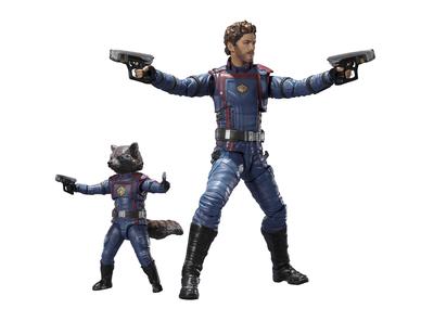 TAMASHII NATIONS Star Lord Rocket Raccoon des VOLUMEN 150mm 60mm bemalte bewegliche Figur SHFiguarts & (Guardians Galaxy 3) Ca.. Ca.. PVC&ABS
