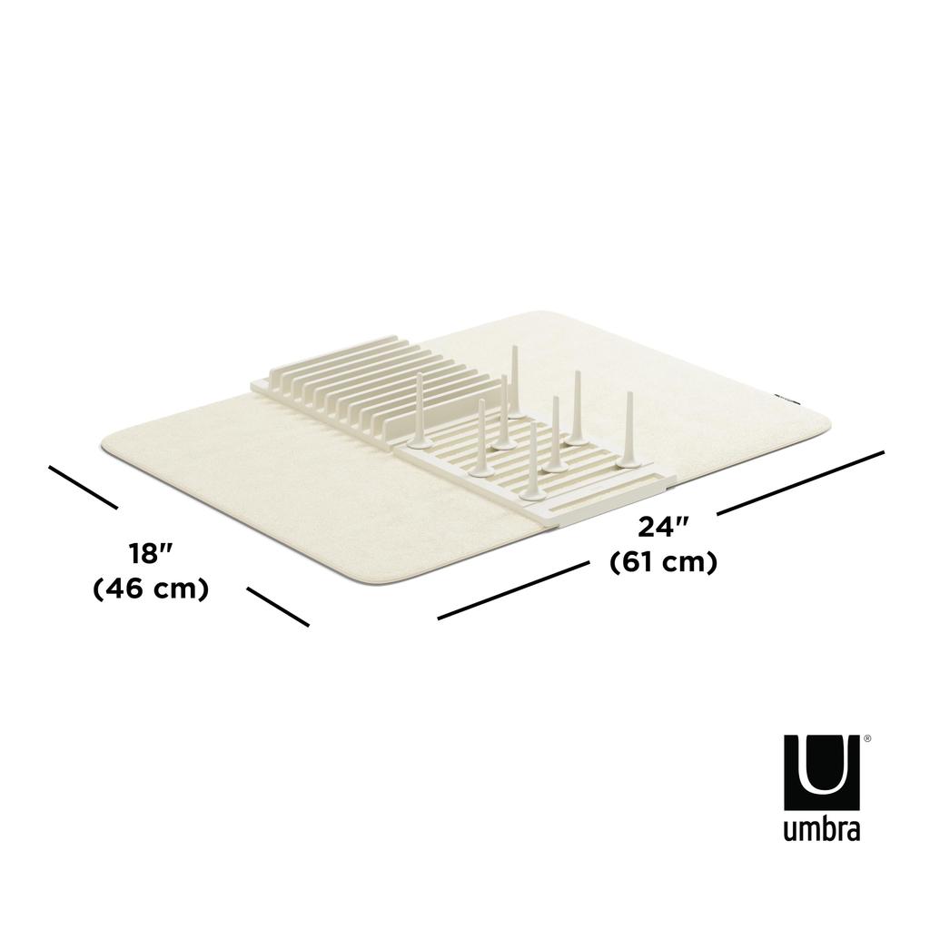 Official Umbra Dish Drainer/Drying Mat with Dish Stand, Linen, UDRY 21018697354