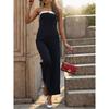 New Fashionable And Elegant Casual High Waisted Printed Wide Leg Jumpsuit For Women'S Summer Formal Attire
