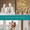 Couple Family Statue | Ceramic Thinker Sculpture | Home Decor Items for Living Room Show Piece | Table Artifact (White | Set of 3)