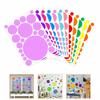 10PCS Polka Dot Wall Decals Colorful Boho Wall Decal Peel and Stick Wall Decals Circle Rainbow Stickers for Bedroom Living Room