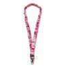 Handmade Elastic Phone Lanyard with Pleated Fabric and Neck Strap for Work ID