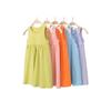 27home Summer Round Neck Solid Color Sundress Children's Clothing