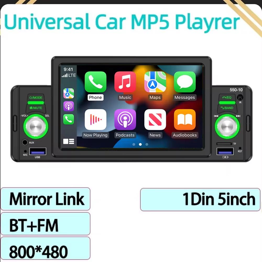 

Acodo 5 автомобильный радиоприемник 1Din CarPlay Android Auto мультимедийный проигрыватель Bluetooth MirrorLink FM-приемник для Volkswagen Nissan Toyota