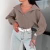 Lässiger, locker sitzender Damen-Pullover mit offenem Halsausschnitt