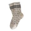 Summer Lightweight Ankle-length Sheer Mesh Patterned Tube Socks, Versatile Long Socks Made of Pure Cotton.