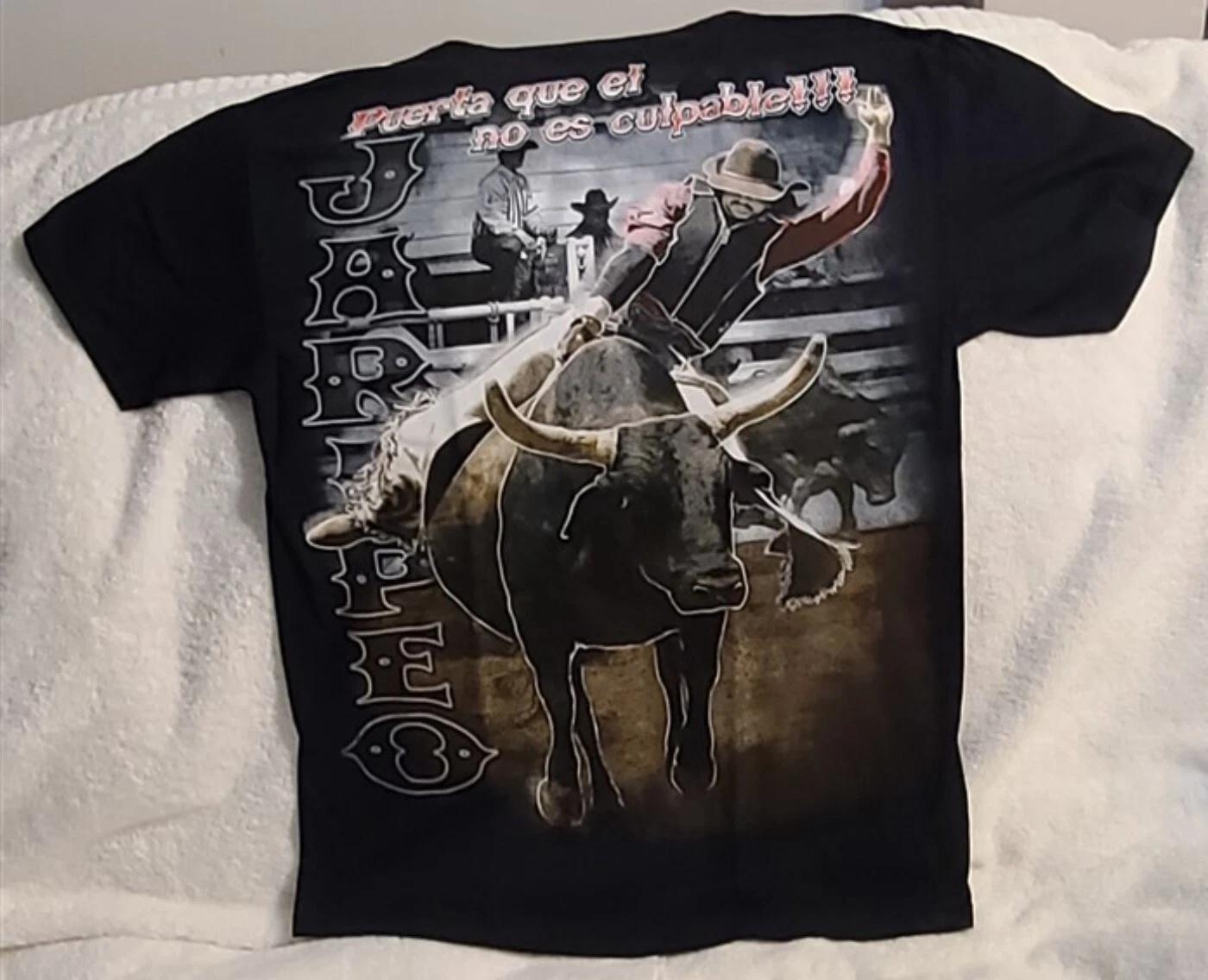 JARIPEO COWBOY RIDING BULL RODEO MEXICO MEXICAN T-shirt 3XL