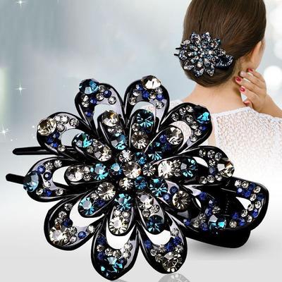 Claw U-Shape Korean Style Hairpin Female Hair Accessories Rhinestone Duckbill Clip Flower Hair Clip