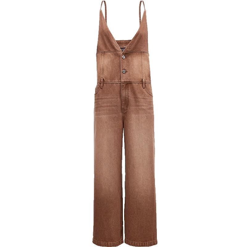 

VEROMODA Women s V-Neck Wide-Leg Denim Overalls S