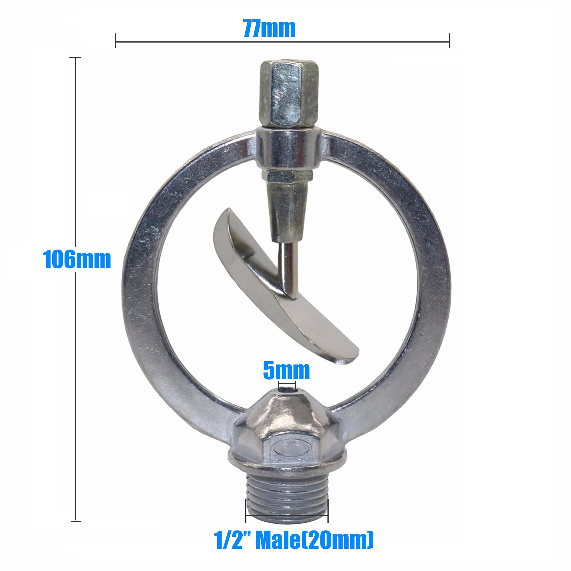

1 Pc 1/2 Zinc Metal Butterfly Head Irrigation Sprinkler 360 Degrees Rotary Heavy Duty Garden Lawn Landscape Greenhouse Spray