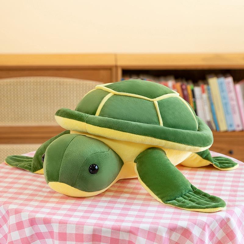 Cute Big-Eyed Turtle Plush Pillow – Children s Birthday Gift 23cm 0.1kg зелёный