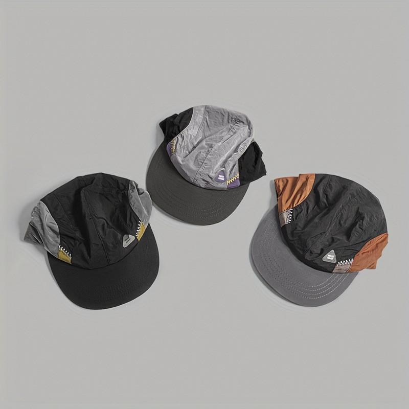 Casual Sports Baseball Hat With Curved Brim And Color Block Design For Outdoor Activities