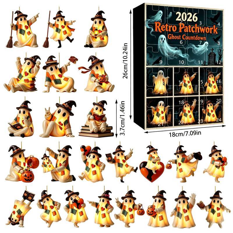 Halloween Ghost Patch Acrylic Hanging Calendar Countdown Toy For Kids And Family Fun