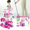 Interactive Kids Play Vacuum Set Plastic Cleaning Tool Cart With Ice Cream Cash Register