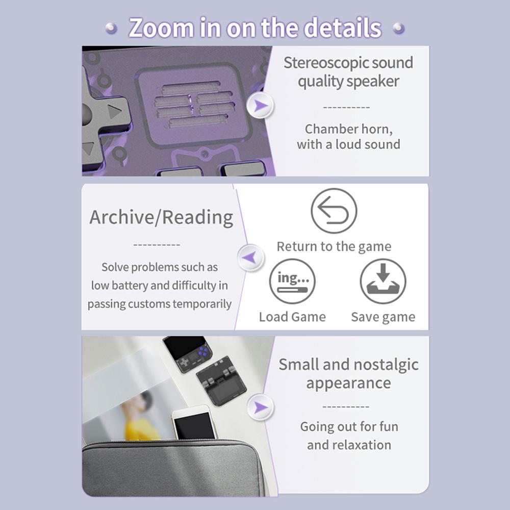 Powkiddy V10 Handheld Game Console 3.5 IPS Screen Portable Video Gaming Console Support 64GB Card High Clear Open