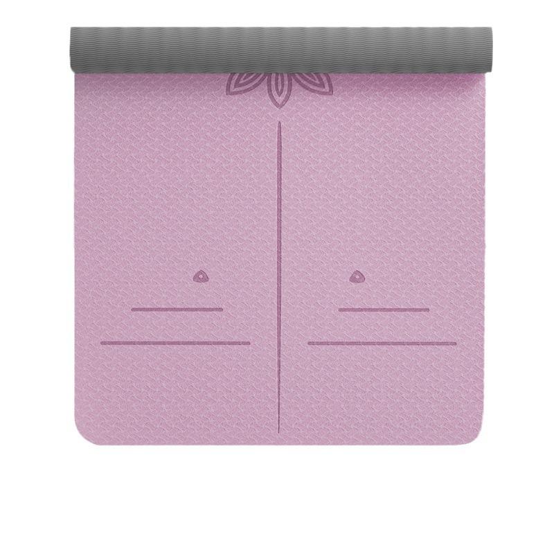 TPE Yogamatte für Damen mit Stoßabsorption, geräuschlos, rutschfest, verdickt für Heimtraining, Tanz und Fitness