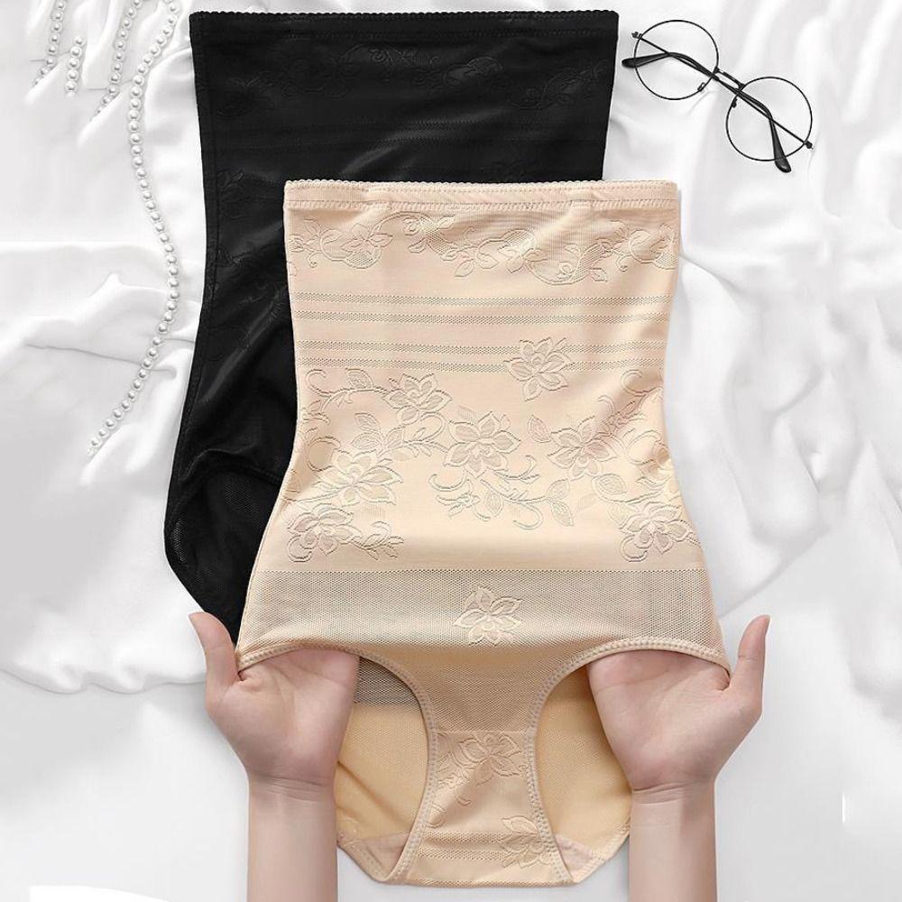 Mesh Flower Butt Lifter Briefs High Waist Seamless Panties Underpants Postpartum Body Shaper  Lady