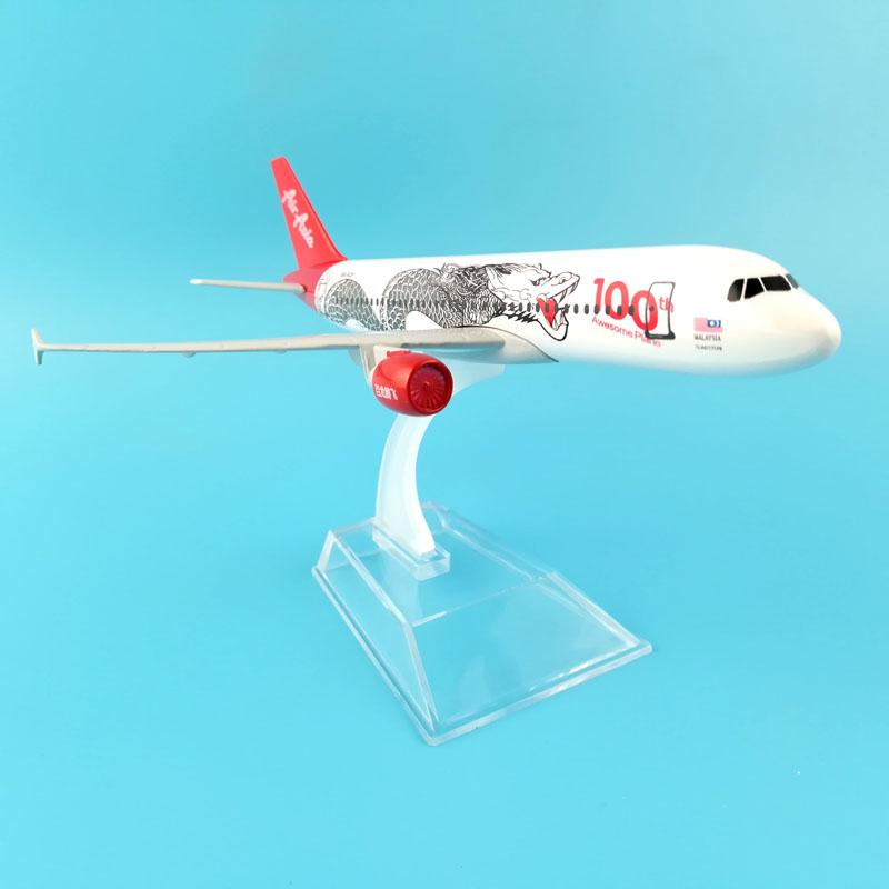 1/400 Scale 16cm Asian Air Asia Plane Model Airbus 320 Aircraft Model Planel Airplane Diecast Metal Planes