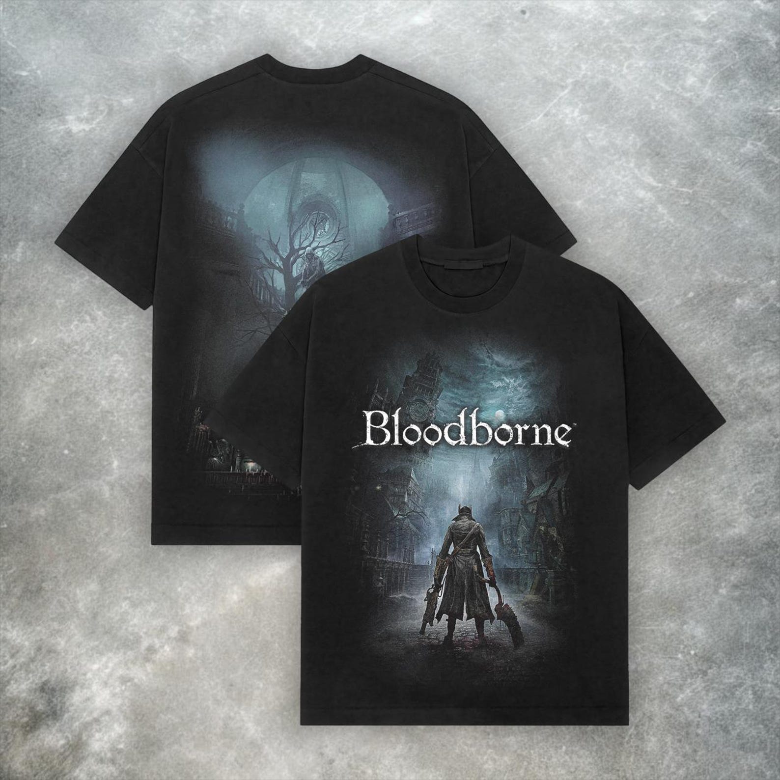 Bloodborne Tee – Retro Y2K Heavyweight Cotton Video Game Shirt S