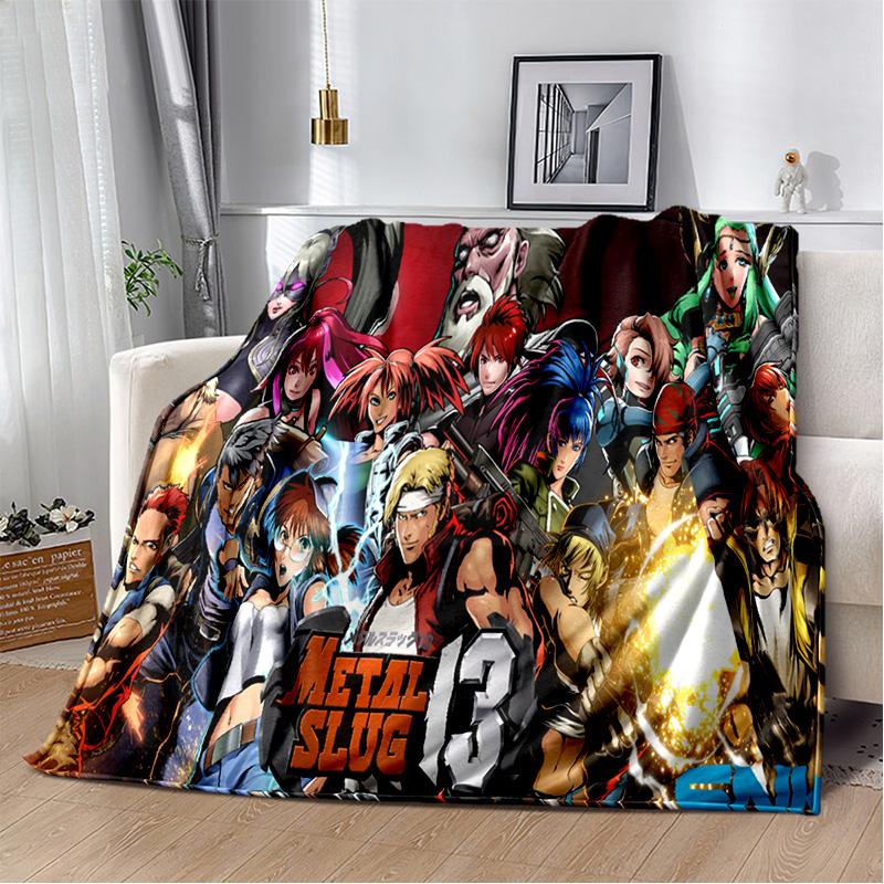 Classic Retro Game Metal Slug Gamer Soft Plush Blanket,Flannel Blanket Throw Blanket for Living Room Bedroom Bed Sofa Picnic Kid
