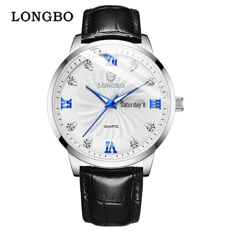 Longbo Men's Waterproof Quartz Couple Watch - Simple Casual Design