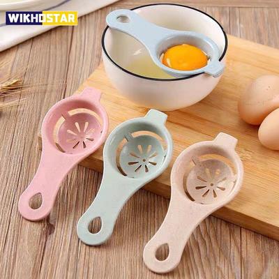 Egg Dividers Wheat Straw Egg White Separator Yolk Splitter Egg Filter Kitchen Baking Yolk Egg Whisk Strainer Baking Tools