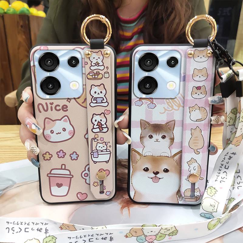 Back Cover Silicone Phone Case For UMIDIGI G9 5G/Note9 5G Dirt-resistant Anti-dust Fashion Design Shockproof Wrist Strap