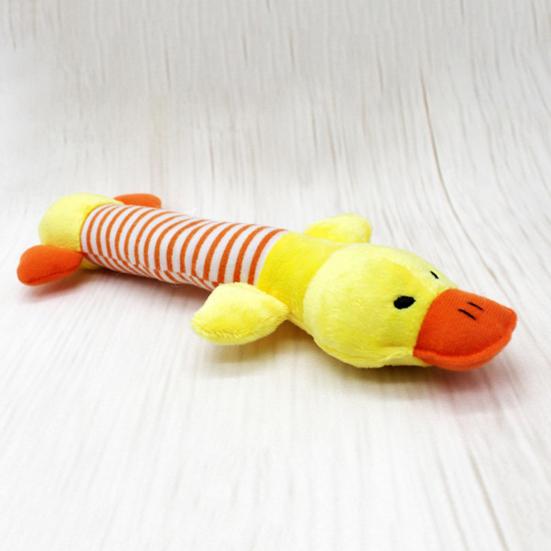 Dog Plush Toy Soft Stuffed Animal Puppy Chew Toy Squeaky Plush Duck Elephant Interactive Play Pet Tug Toy for Puppies Small Breeds Delicate Chewers