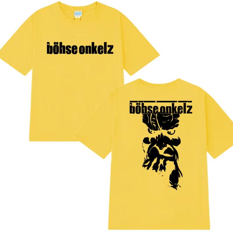 Summer Hot Rock Band BöHse Onkelz Double Sided Print Short Sleeve T-Shirts Unisex Vintage Hip Hop Streetwear Oversized T-Shirt