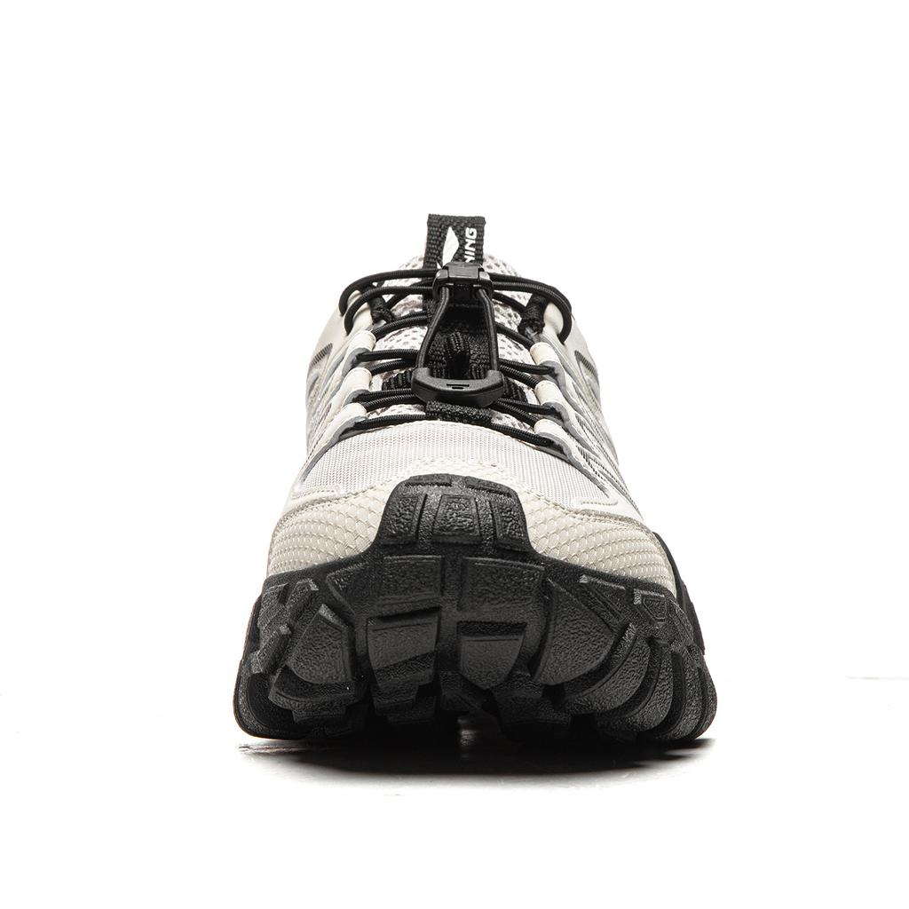 Li Ning Sand Dune Cushioning Slip Resistant Abrasion Resistant Support Height Increasing Low top Outdoor Shoes Men's AGCW093-4