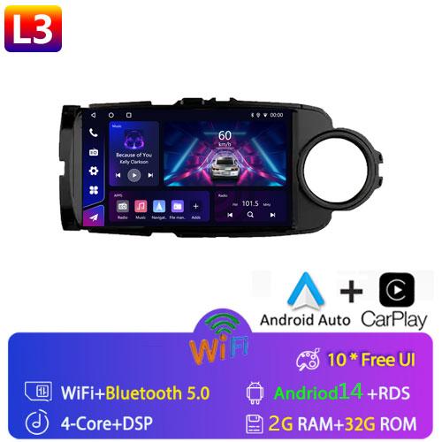 Android 13 Car Radio Multimedia Player For Toyota Yaris 2012 - 2017 RHD/LHD Android Auto Navigation GPS Autoradio Carplay WIFI