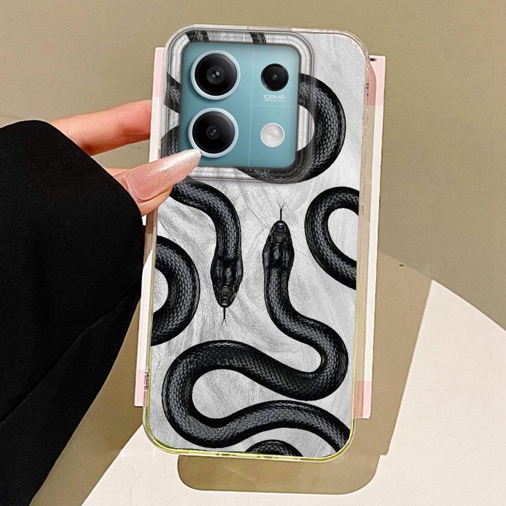 

Gold Snake Print Animals Feather Texture Phone Case for Xiaomi Mi 13T 14T Pro 11 Lite NE 5G Shell Silicone Back Bags TPU Cover Xiaomi 14T білий