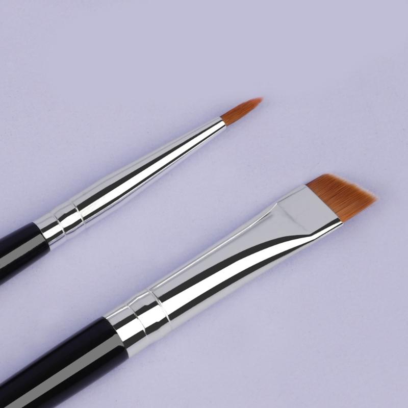 3pcs Fine Tip Angled Eyeliners Brushes With Wood Handle Makeup Brush For Detailed Looks Suitable For Various Occasion